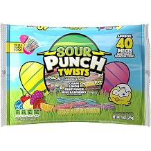 Sour Punch Twists, Individually Wrapped Easter Candy, 9oz Bag, Single