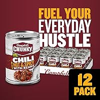 Vista 11 de Campbell's Chunky Chili picante y picante con frijoles, lata de 19 onzas (12 unidades)