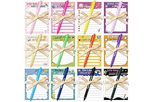 Yeaqee 12 Set Employee Appreciation Gifts: Empowering Sticky Notes and Pens