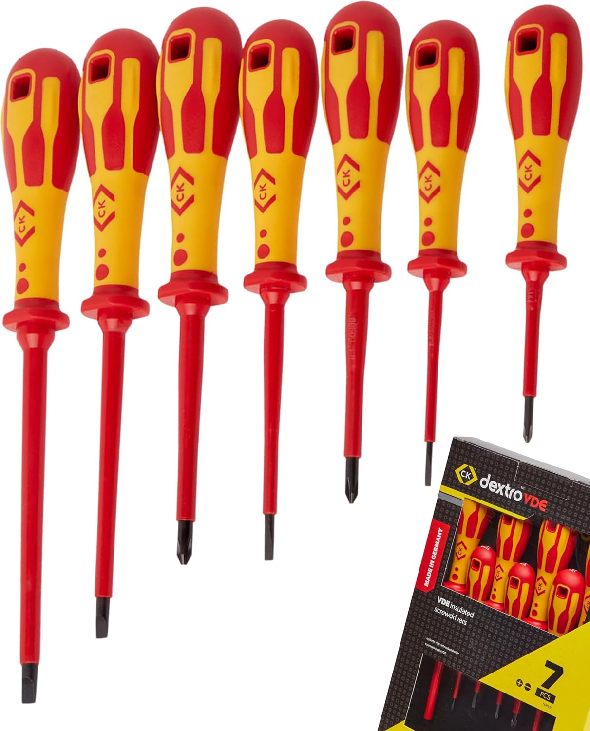 Dextrovde Screwdriver Slotted Parallel & PH Set of 7