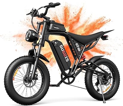 Electric Bike Adults, 1000-2500W Peak Motor, 48V/52V Removable Battery, 45-90 Mile Pas Range E Dirt Bike, 20"/23" Fat Tire Mountain EBike, Full Suspension All-Terrain Electric Dirt Bike for Adults