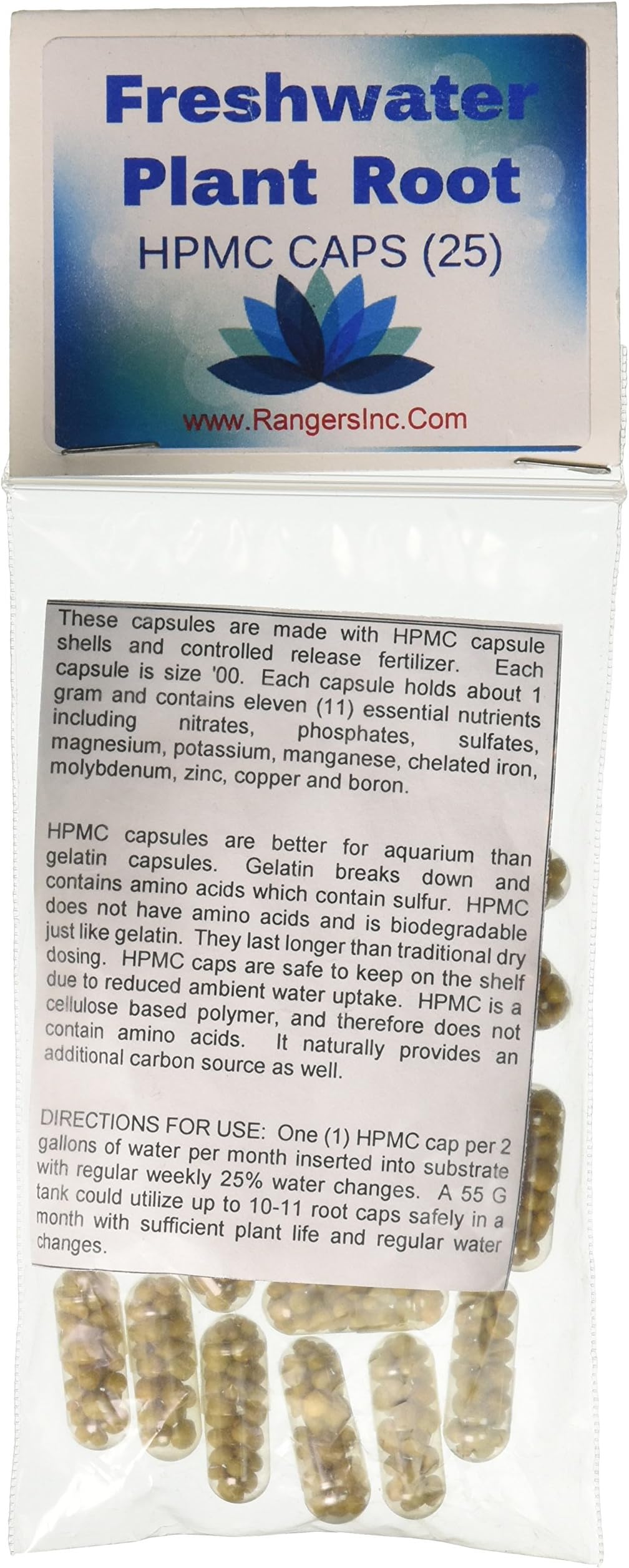 Freshwater Plant Root HPMC Caps (25)