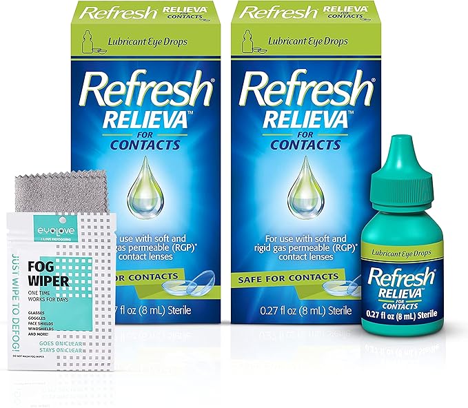Refresh Relieva for Contacts, 2 Bottles of 0.27 Fl Oz