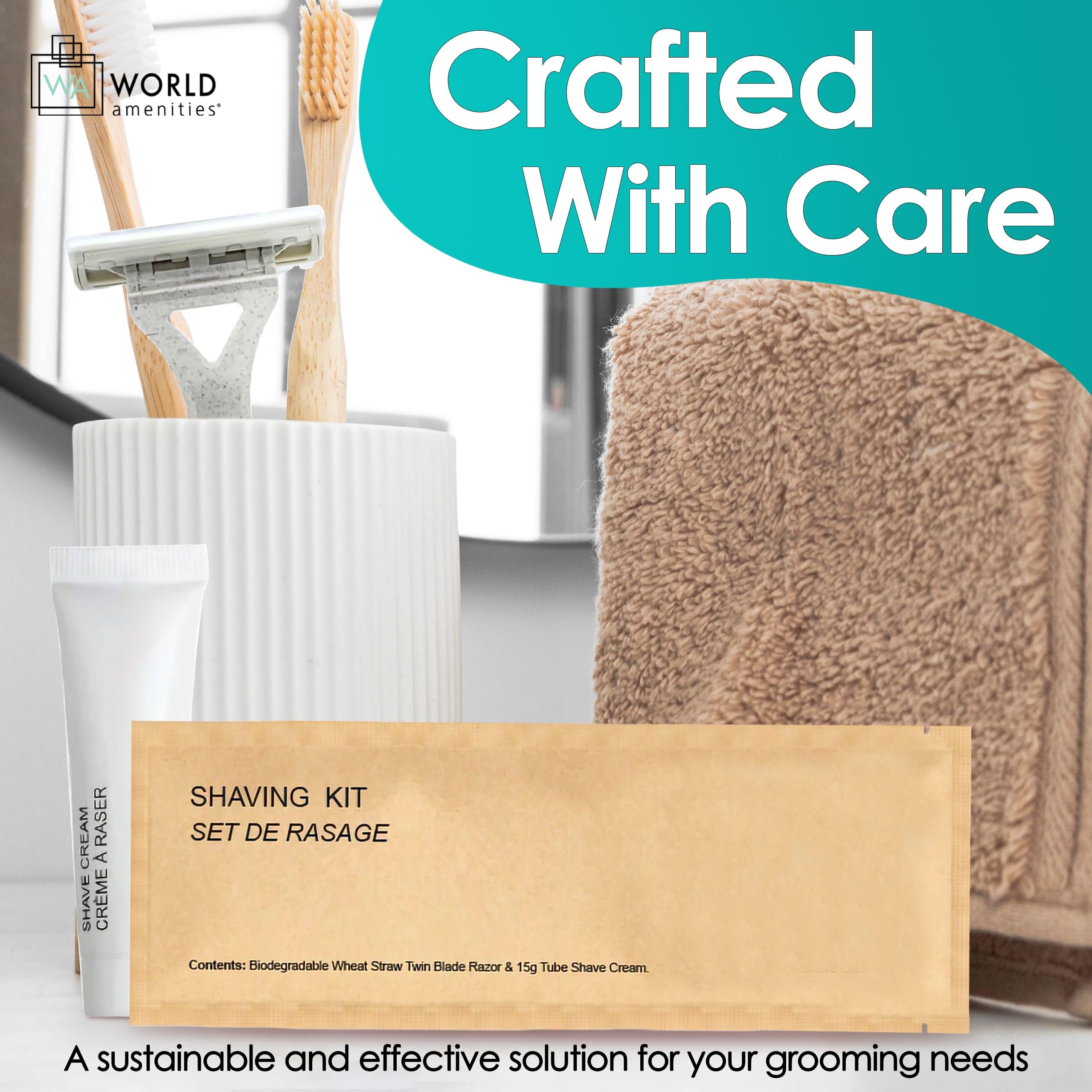 Amazon.com: World Amenities Kraft Paper Shave Kit - Bulk Homeless