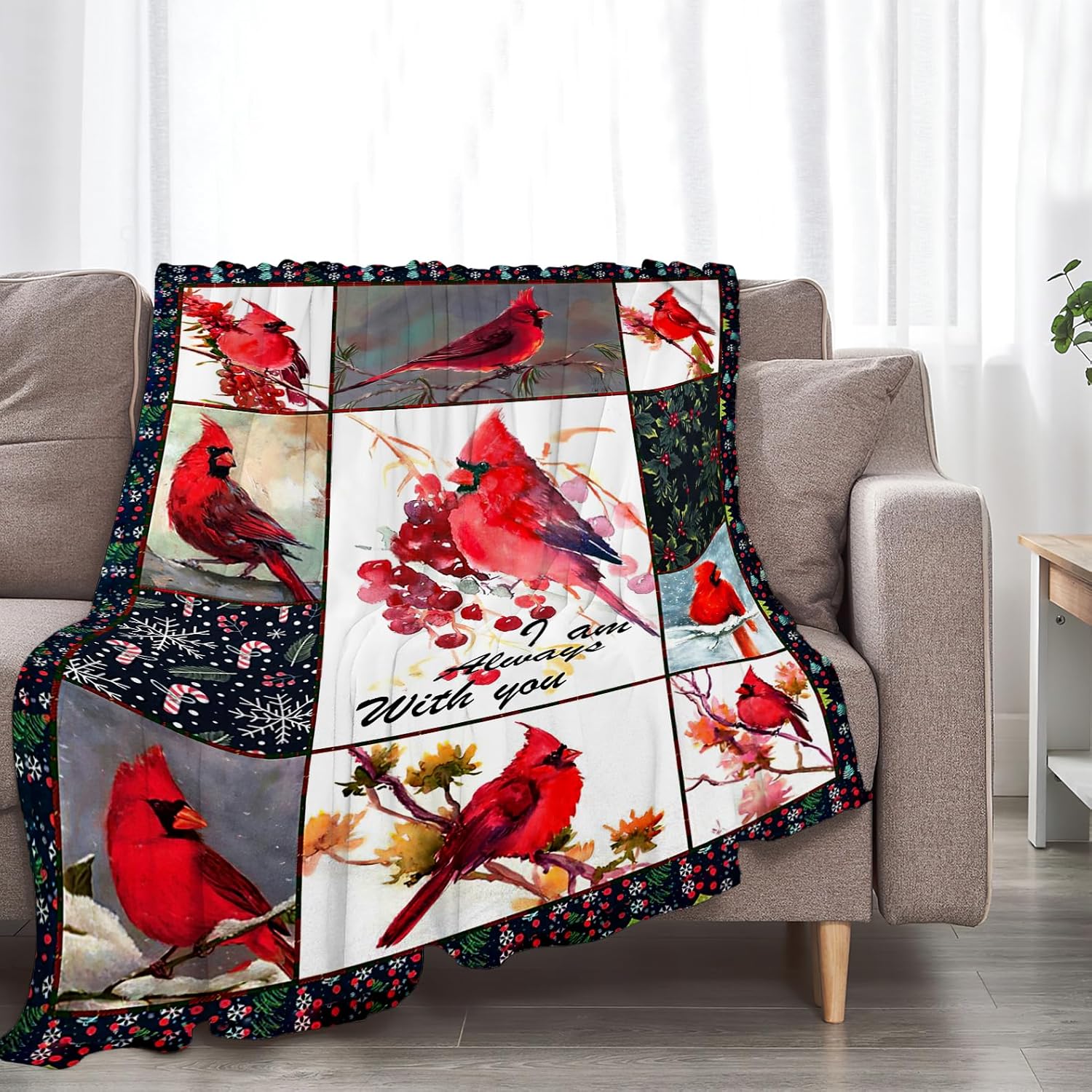 Red Cardinal Bird Blanket Gifts for Girls Cardinal Throw
