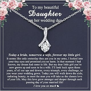 Dainty Necklace for Bonus Mom/Boyfriend's Mom/Mother of the Bride/Mother of the Groom/Daughter, Wedding Gifts