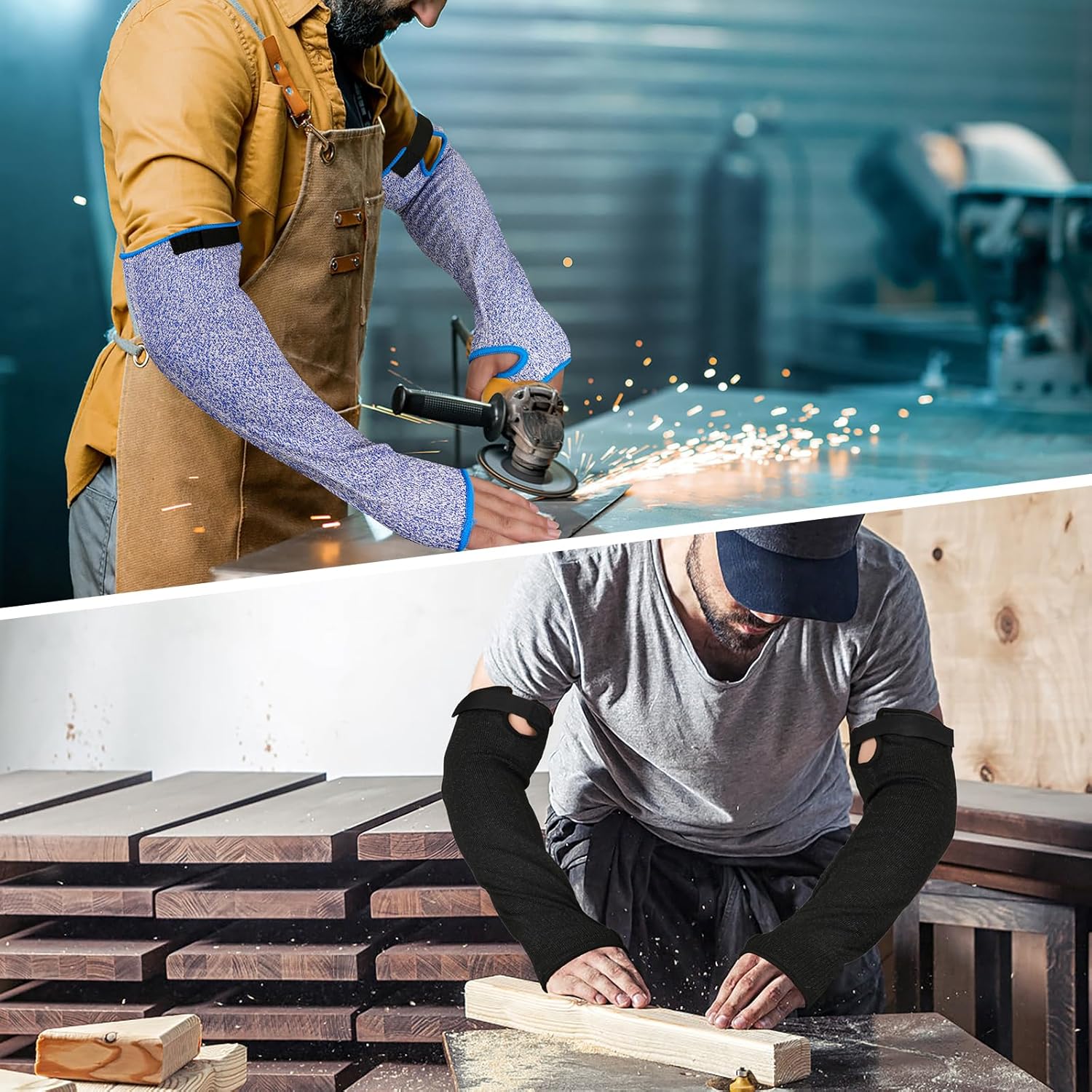 Cut Resistant Arm Sleeves for Men Women, ANSI A6 Arm Protectors for Thin Skin& Bruising for gardening Farming Yard - Image 4