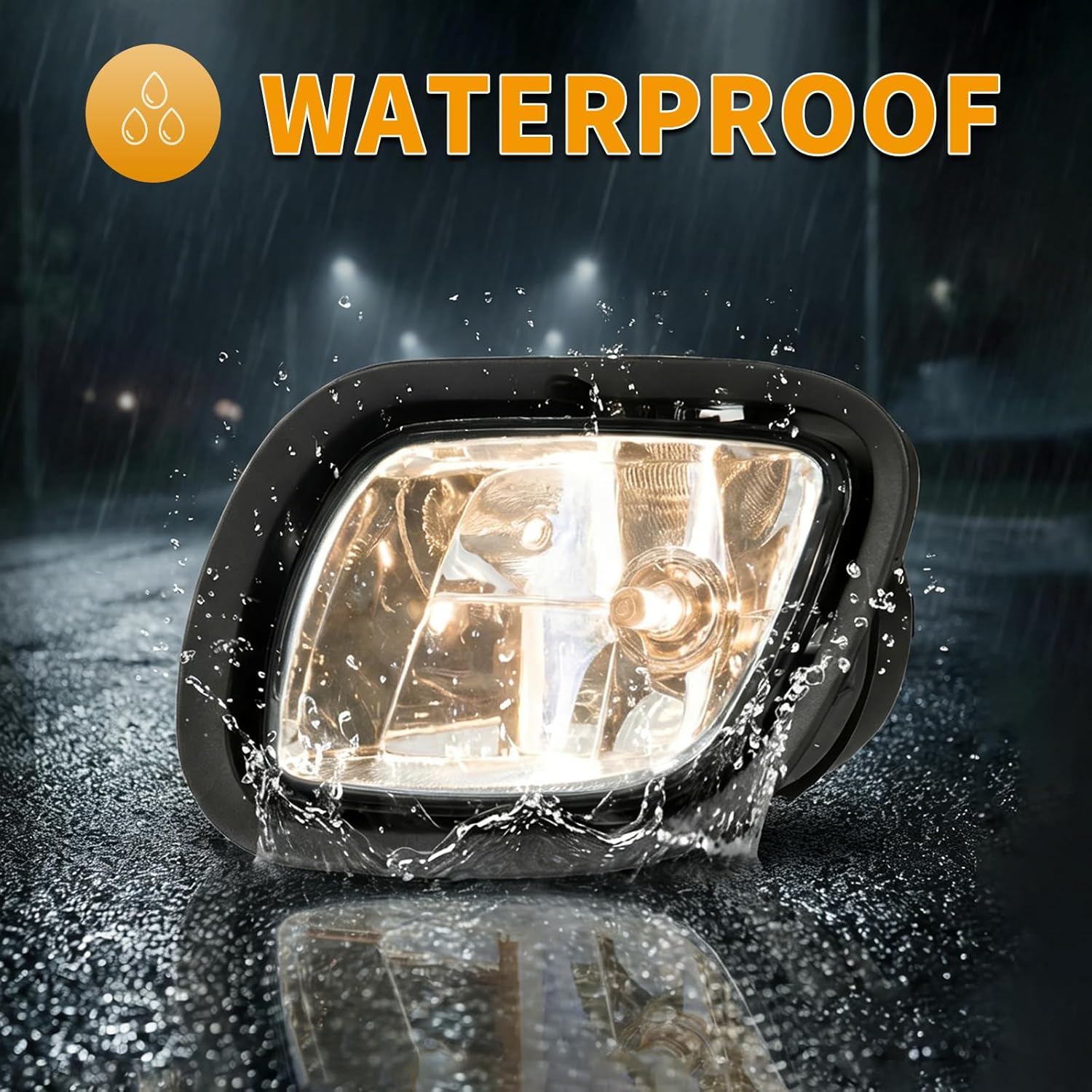 Pair Fog Lights Front Fog Light Fit for Freightliner Cascadia 2008-2017 semi Trucks Fog Lamp Assembly with Bulbs Left Driver & Right Passenger Side A0651908004 A0651908005