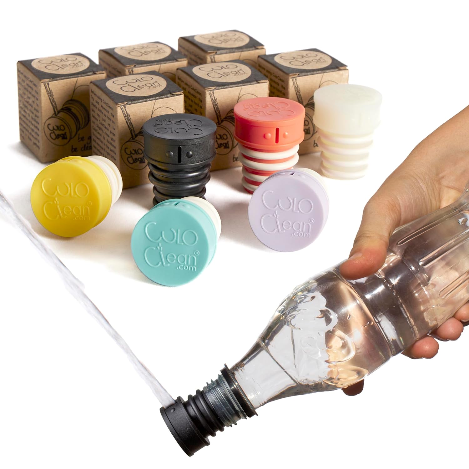 CuloClean Portable Bidet for Toilet Travel or Camping Compatible with Any Plastic Bottle Discreet Sanitary or Travel Shower