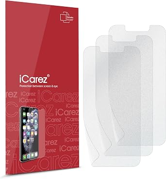 iCarez HD Anti Glare Matte Screen Protector for iPhone 17e / iPhone 16e / iPhone 14 / iPhone 13 /iPhone 13 Pro 6.1-Inches [3 Pack] Case Friendly Premium No Bubble Easy to Apply with Hinge Installation