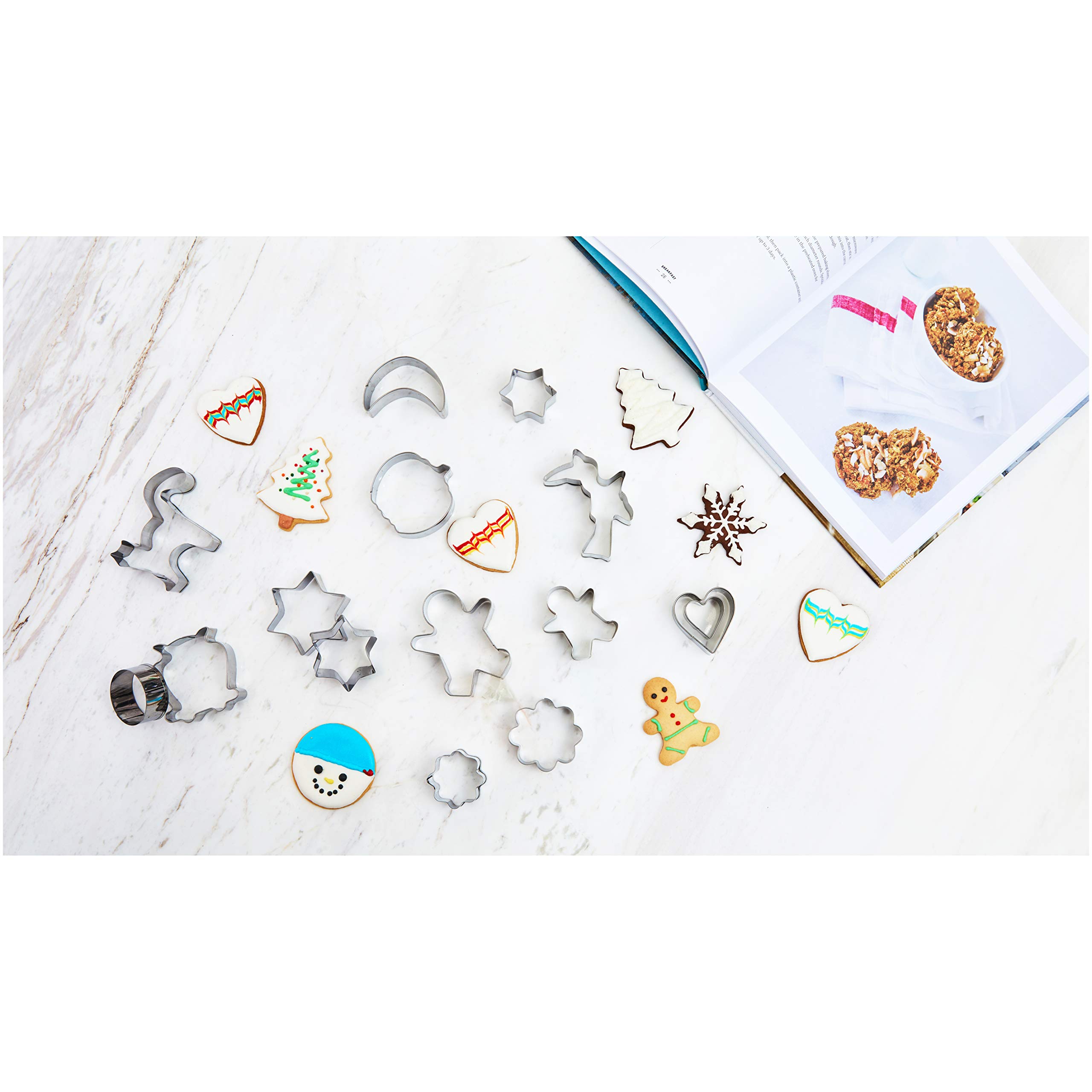 Ann Clark Cookie Cutters Stampini per biscotti a forma di trifoglio irlandese per San Patrizio, 9,5 cm Argento