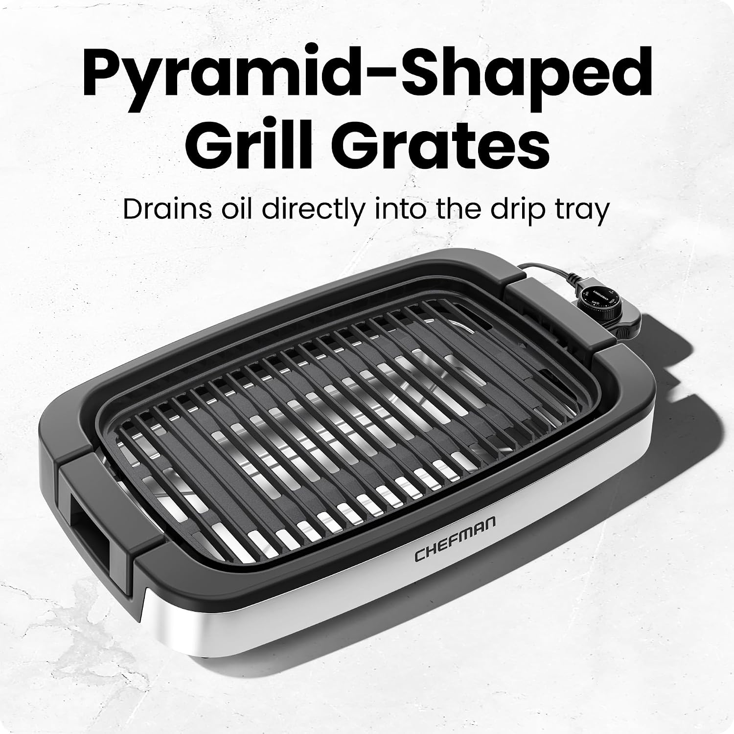 Chefman Indoor Electric Grill 1500W, 38x23 Extra Large Grilling Surface, Nonstick Table Top Grill for Indoor Grilling and BBQ with Adjustable Temperature Control, Drip Tray,... - Image 5