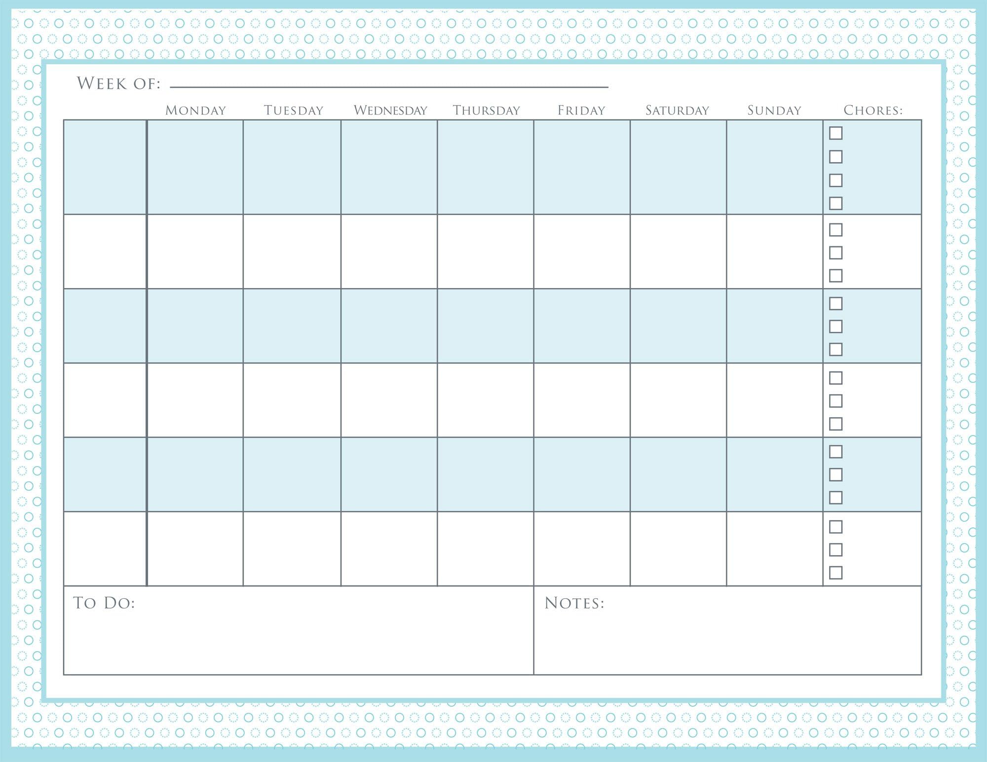 Glow Baby Weekly Grid Pad - Undates (W-Grid)