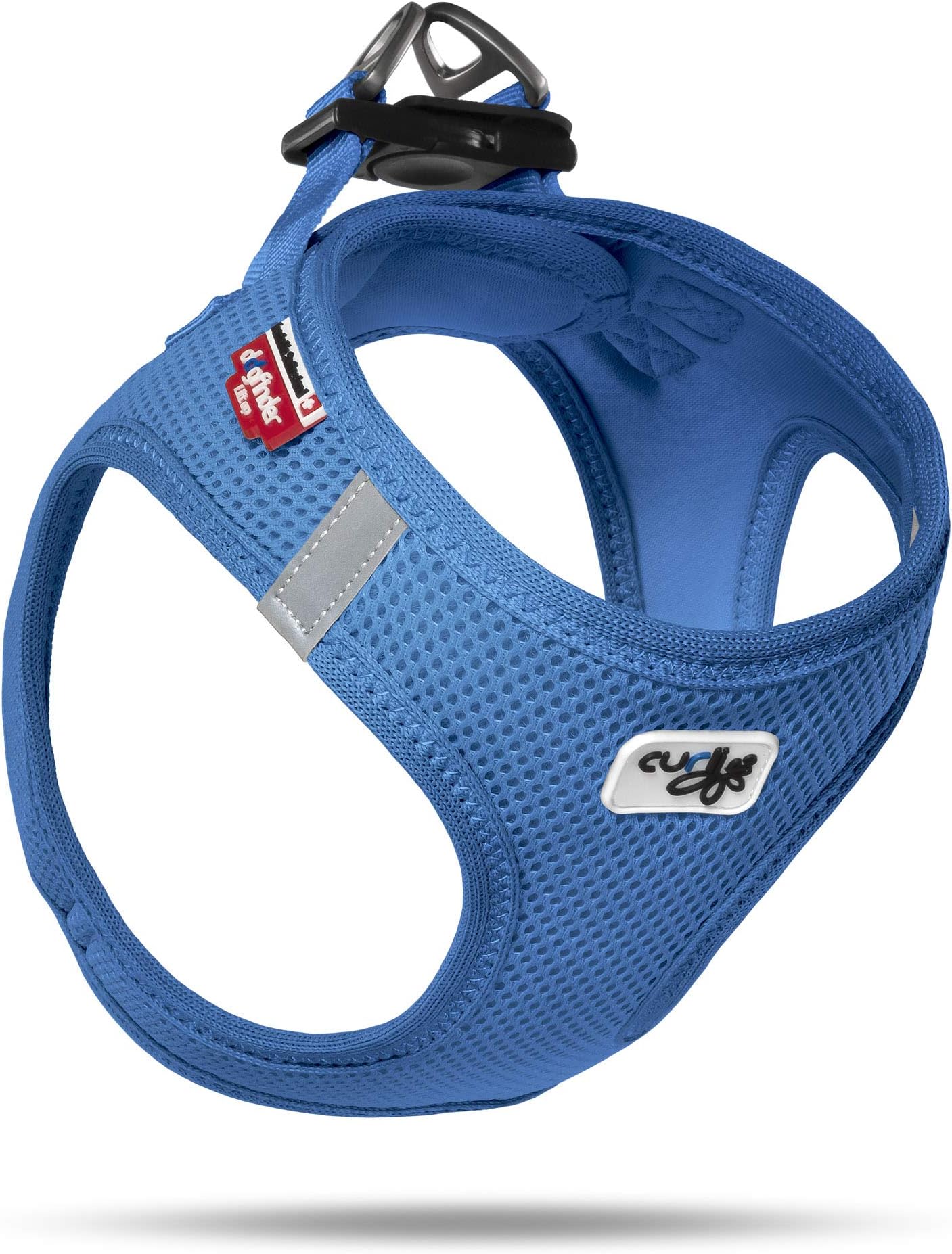 CurliVest Harness Air-Mesh Dog Harness Pet Vest No-Pull Step-in Harness with Padded Blue XS