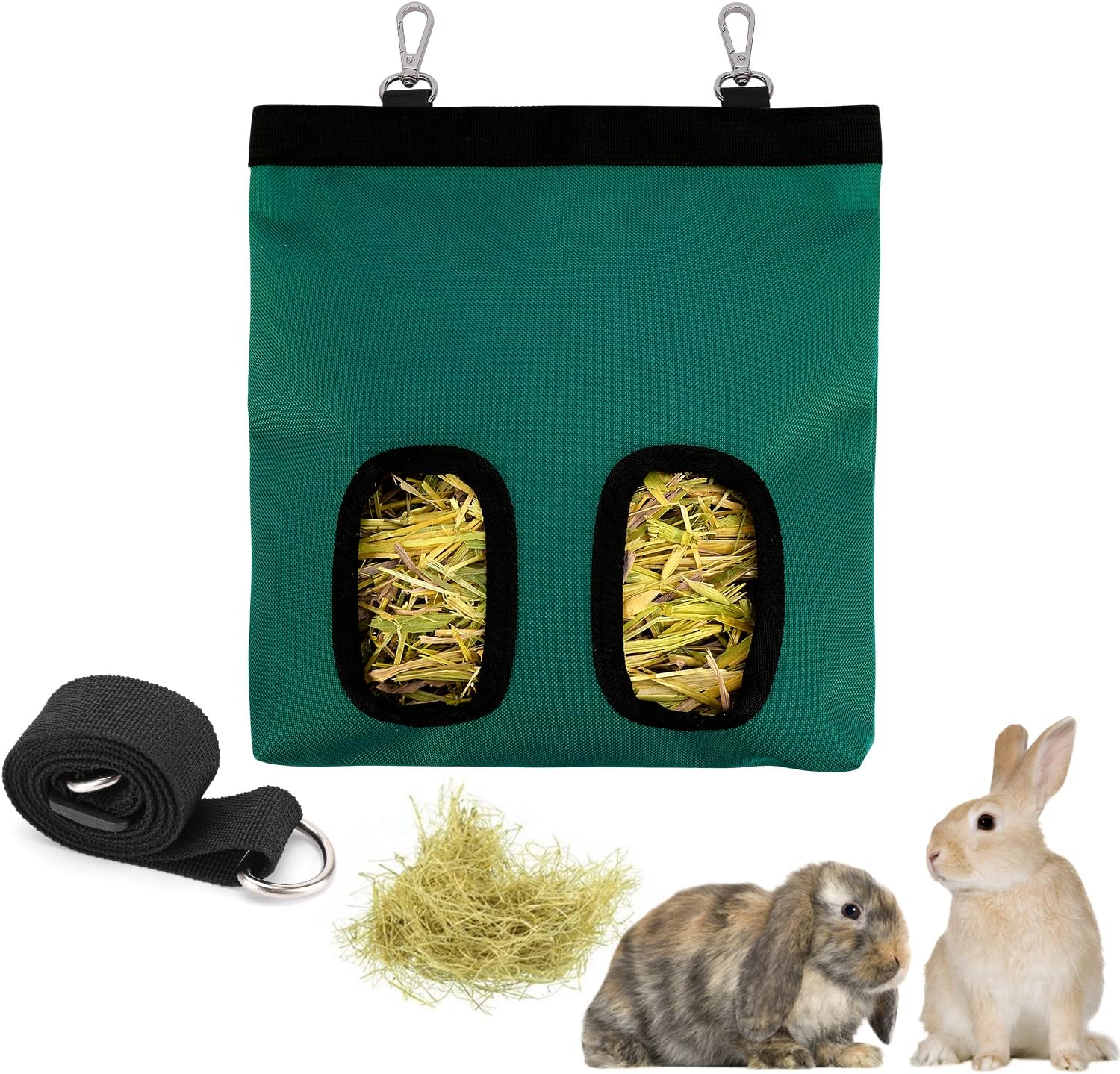 Rabbit Hay Feeder Bag, Guinea Pig Hay Feeder, Guinea Pig Hay Feeder Storage, Hay Bag Hanging Feeder for Rabbit Guinea Pig Bunnies…