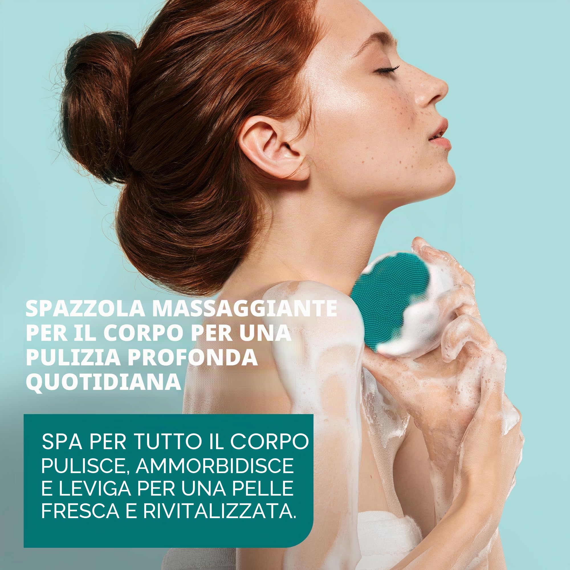 FOREO LUNA 4 body, spazzola corpo massaggiante, Dispositivo detergente ed esfoliante corpo, Scrub corpo per peli incarniti, Trattamento per linfodrenaggio, Ricaricabile con USB, Lavender
