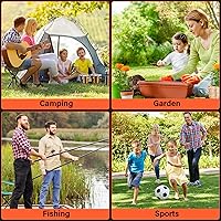 Vista 7 de Carritos con ruedas plegables colapsables: vagón de compras plegable de 360LBS portátil de alta resistencia para compras y camping - Vagón