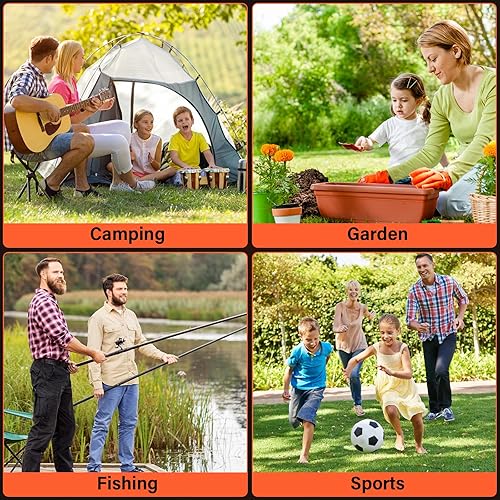 Miniatura 7 de Carrito plegable con ruedas plegable carrito plegable de 360 libras de peso pesado para compras y campamentos, carrito utilitario rodante todo