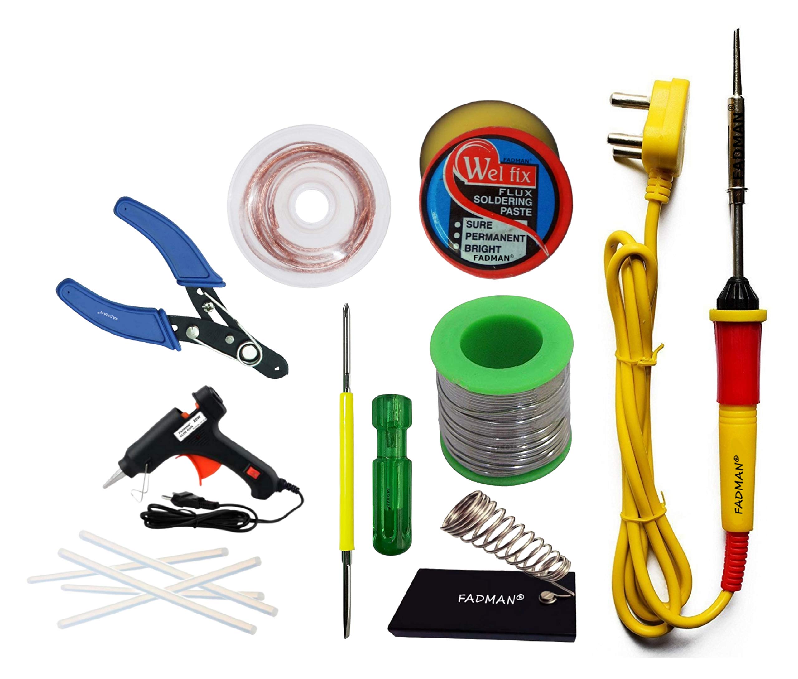 See full amazon price history chart for Fadman Basic Kit Soldering Iron Kit | 25w Soldering Iron, Glue Gun with Sticks, Soldering Wire, Soldering Flux, Stand, Soldering Wick, 2 in 1 Screw Driver,& Wire Cutter (yellow+black, Combo of 9) Fadman Basic Kit Soldering Iron Kit | 25w Soldering Iron, Glue Gun with Sticks, Soldering Wire, Soldering Flux, Stand, Soldering Wick, 2 in 1 Screw Driver,& Wire Cutter (yellow+black, Combo of 9) (B08WCGZ3SD) Amazon Price History, Amazon Price Tracker