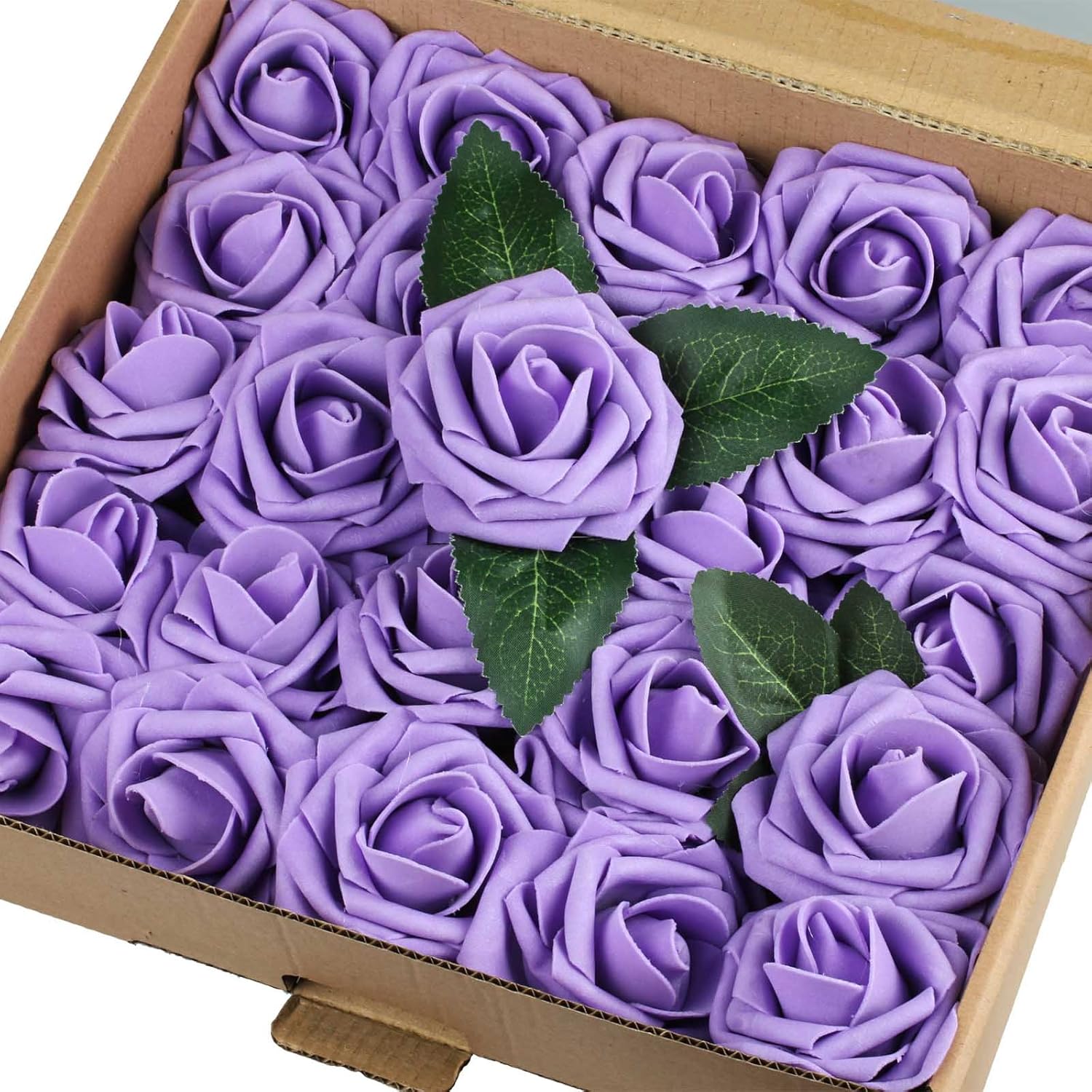 Vlovelife Artificial Flowers with Stem, 25pcs Lavender Real