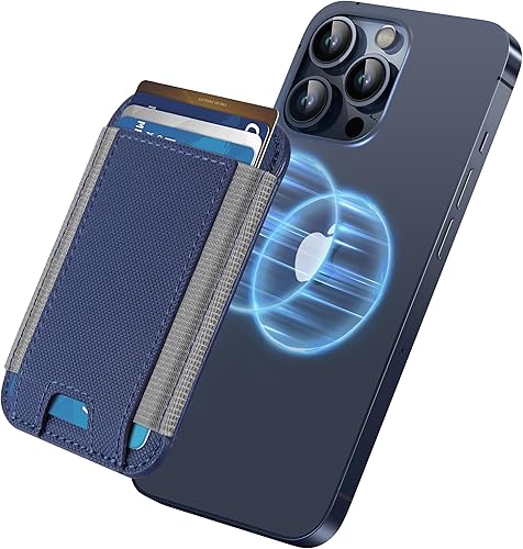 Miniatura 109 de HiWe Cartera MagSafe, cartera magnética más fuerte para iPhone 17/16/15/14/13/12, soporte para 7 tarjetas, RFID delgado minimalista de cuero, 1