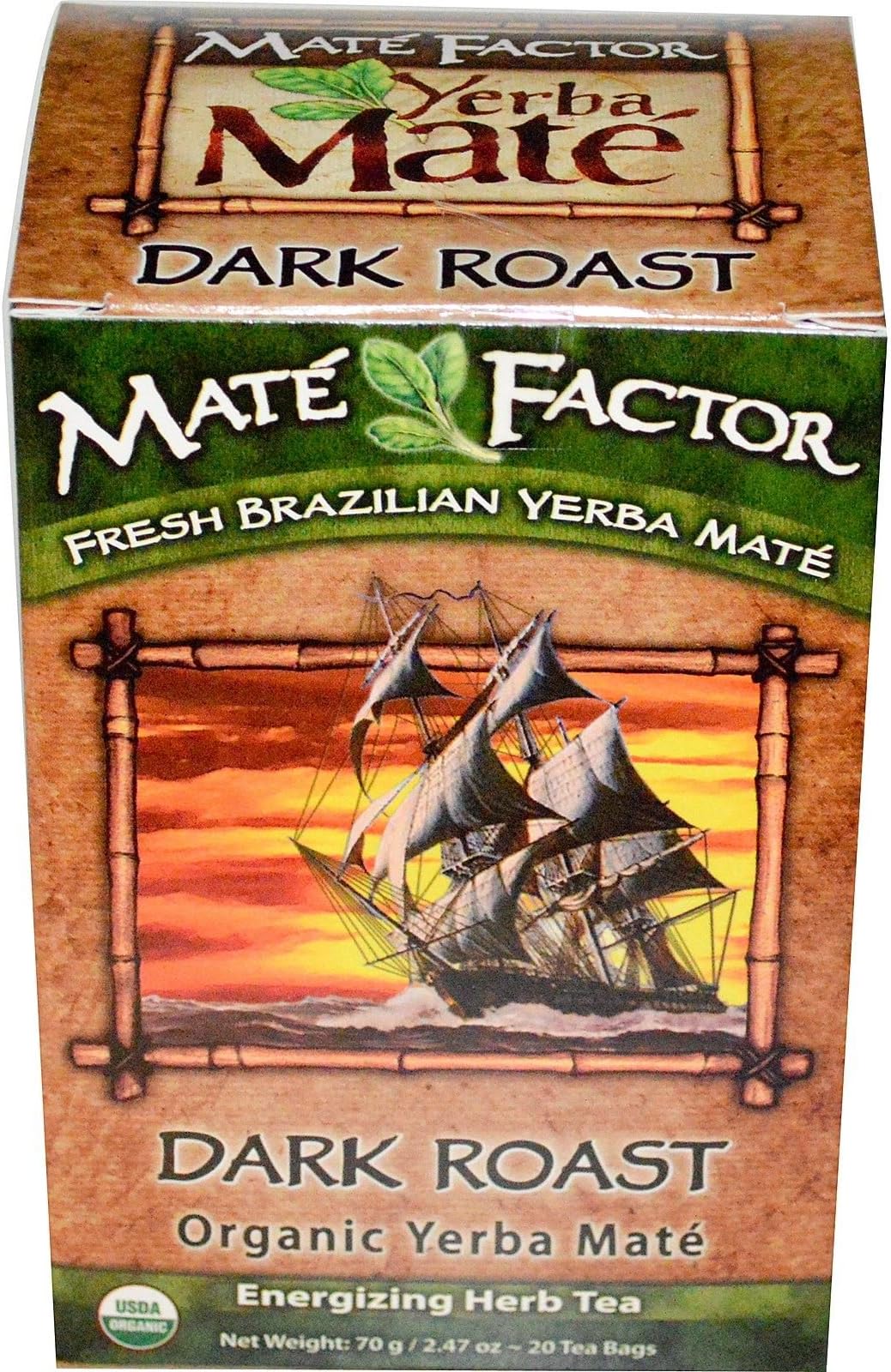 THE MATE FACTOR Dark Roast Yerba Mate Teabags, 20 CT