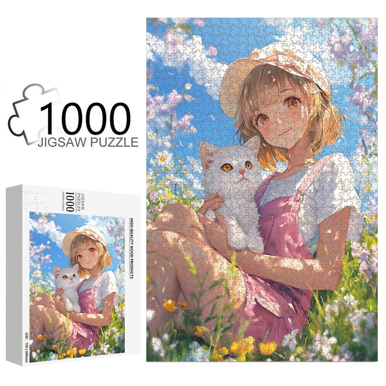 3000 elementów, puzzle dla dorosłych, komiksy i dziewczynki, drewniane puzzle 1T#2205 | Drewniana konstrukcja, precyzyjne cięcie, jasne kolory, statyczne hobby, relaks, dekoracja domu, prezent, 87 x 111 cm
