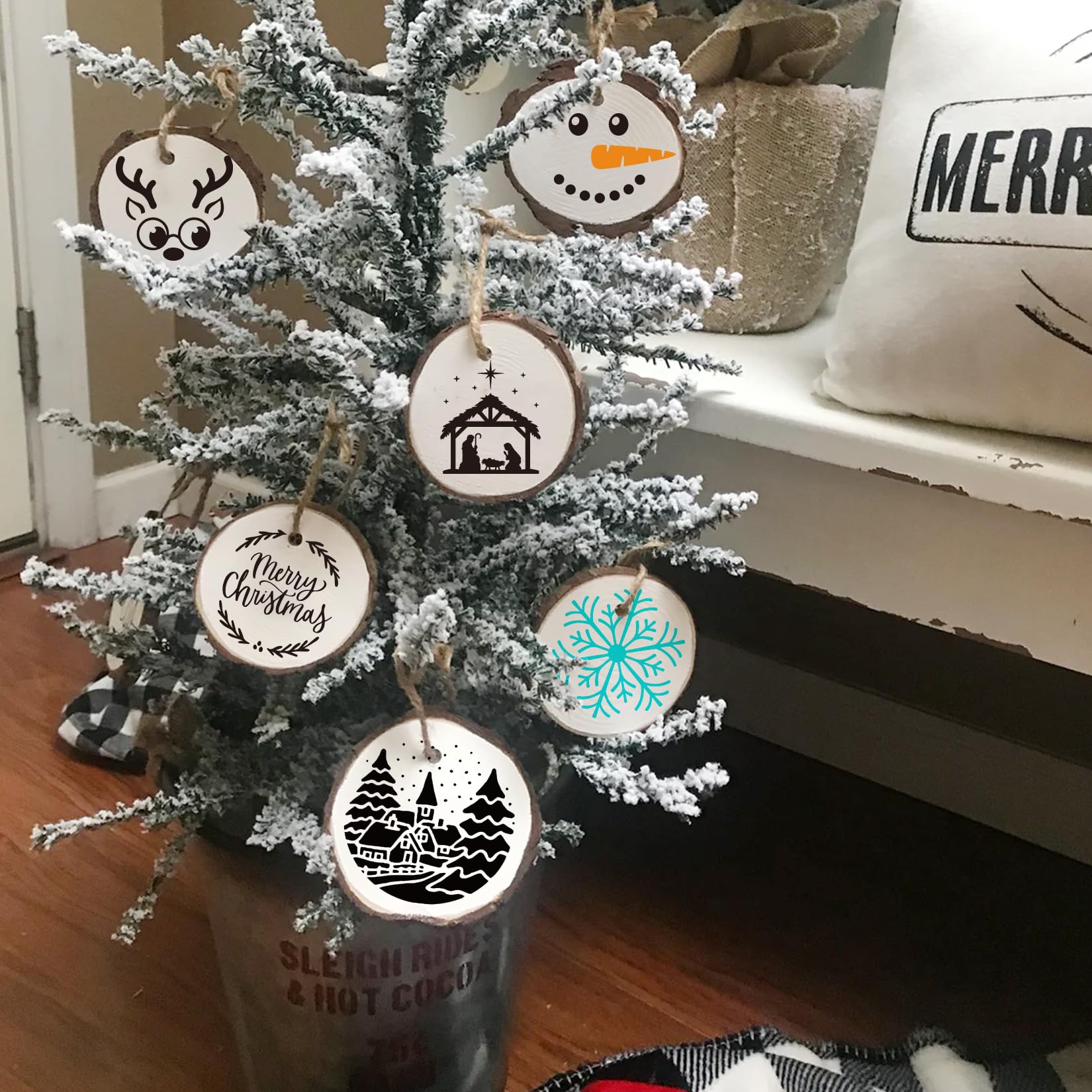 Holiday Stencils Small Christmas Stencils For Painting On Wood Reusable(30  Grinch Stencils, image size:1650x1650