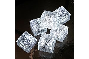 [Waterproof Modern Garden Decor] Solar Brick Lights Outdoor 6 Packs Patio Brick...