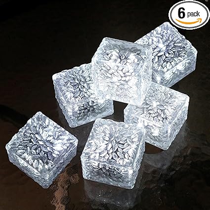 Solar Brick Lights - Outdoor Waterproof Patio & Garden Decor (6 Packs for Patio, Yard, Walkway, Pathway)