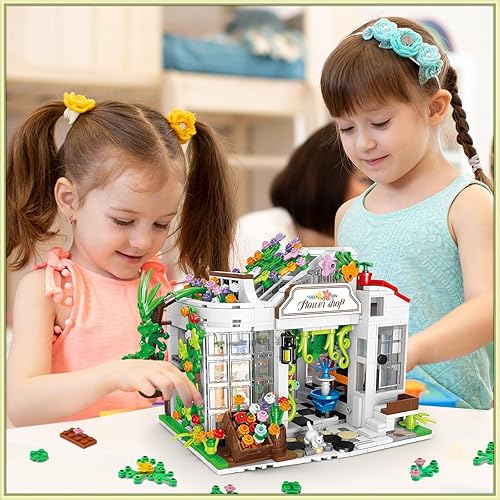 Miniatura 6 de QLT - Juego de construcción de casa de flores blancas, compatible con Lego Flower Crea elegancia y ambiente cálido, bonito regalo con hermosa caja