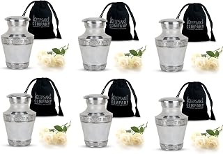KEEPSAKE COMPANY Juego de Seis miniurnas de cremación pequeñas y Blancas de para Adultos y niños, Blanco, Juego de 6