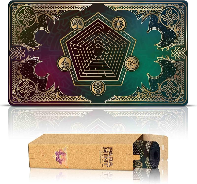 Mana Blast - 24x14 MTG Playmat | Art by Daniel Ziegler. Non-Slip Rubber Base. Compatible with Magic The Gathering TCG. Durable Tabletop Desk Protection.