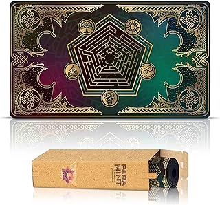 Mana Blast - 24x14 MTG Playmat | Art by Daniel Ziegler. Non-Slip Rubber Base. Compatible with Magic The Gathering TCG. Durable Tabletop Desk Protection.