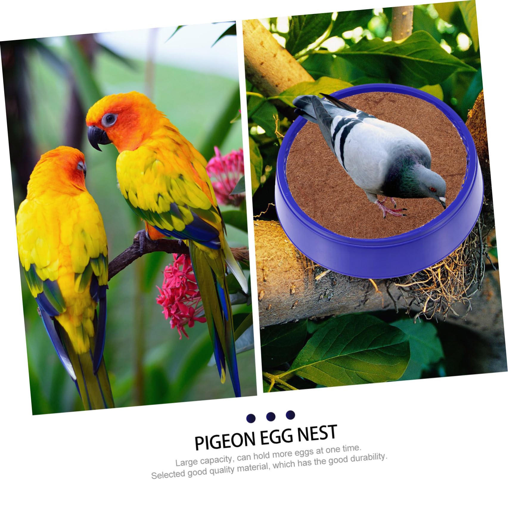 VICASKY 9 Pièces Nid de Pigeon Plastique Bassin pour et Élevage Oiseaux Nid Confortable pour Pigeons et Accessoire pour Animaux de Compagnie