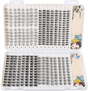 Individual Lash Extensions 400 Cluster Eyelash Extensions in Mixed Tray Soft Fluffy and Reusable with Different Lengths for Professional or Self Applying