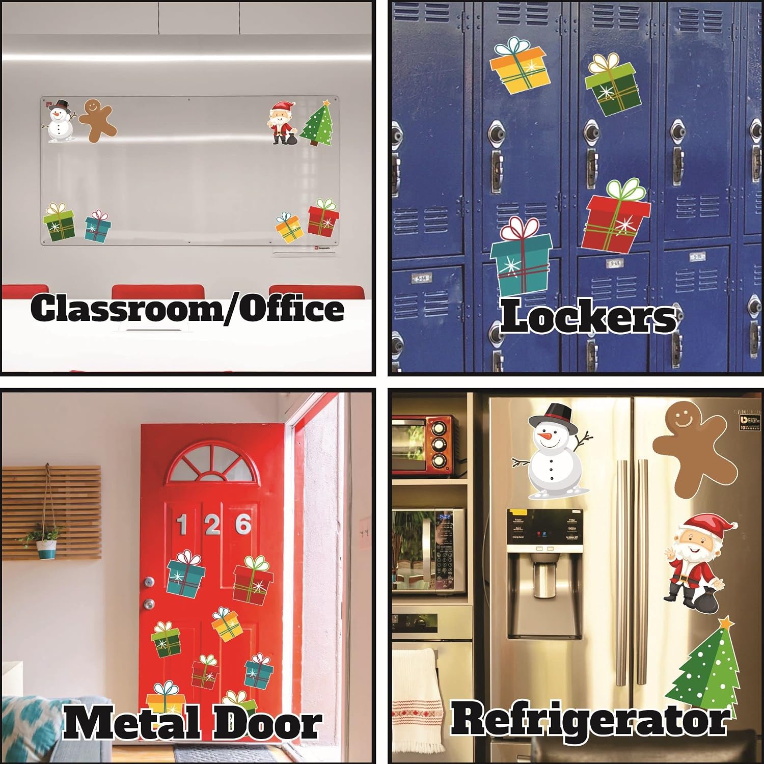 VictoryStore Christmas Garage Door Magnet Decorations 12 Pieces, Indoor or Outdoor Winter Magnets, 19650
