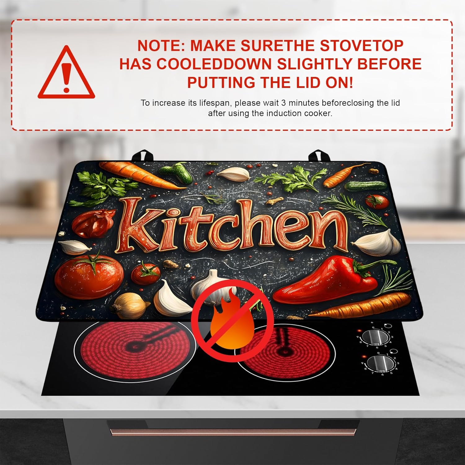 Kitchen Stove Top Cover Retro Flower Gas Stove Top Cover for Home Decoration Kitchen Pad Non-Stick Washable Cooktop Covers Countertop Protector Keep Stove Clean 28"x20"