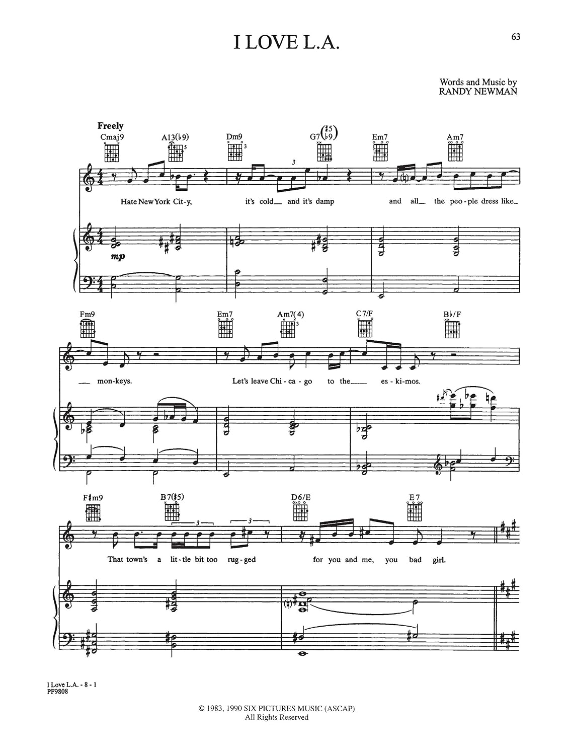 Randy Newman -- Anthology: Piano/Vocal