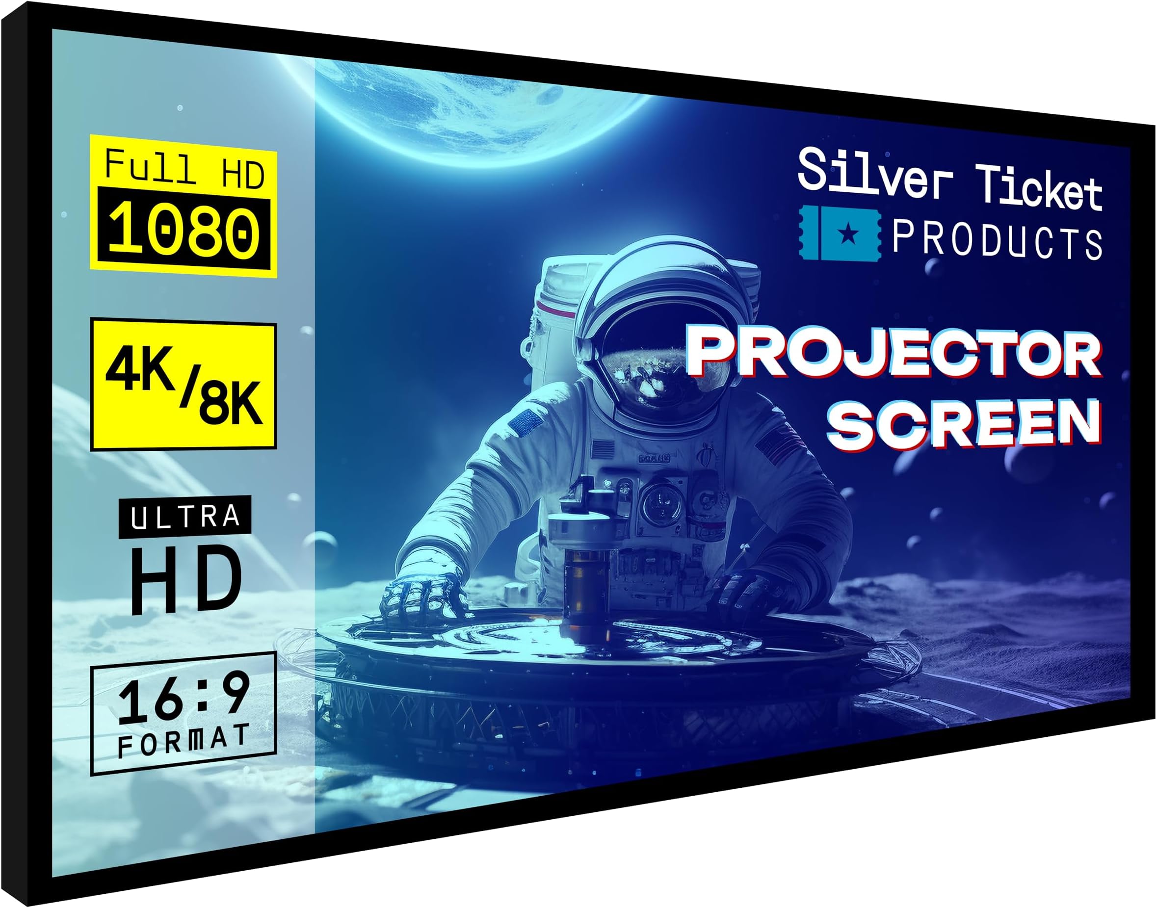 Silver Ticket 120" Home Theater Projection Screen — primary product photo