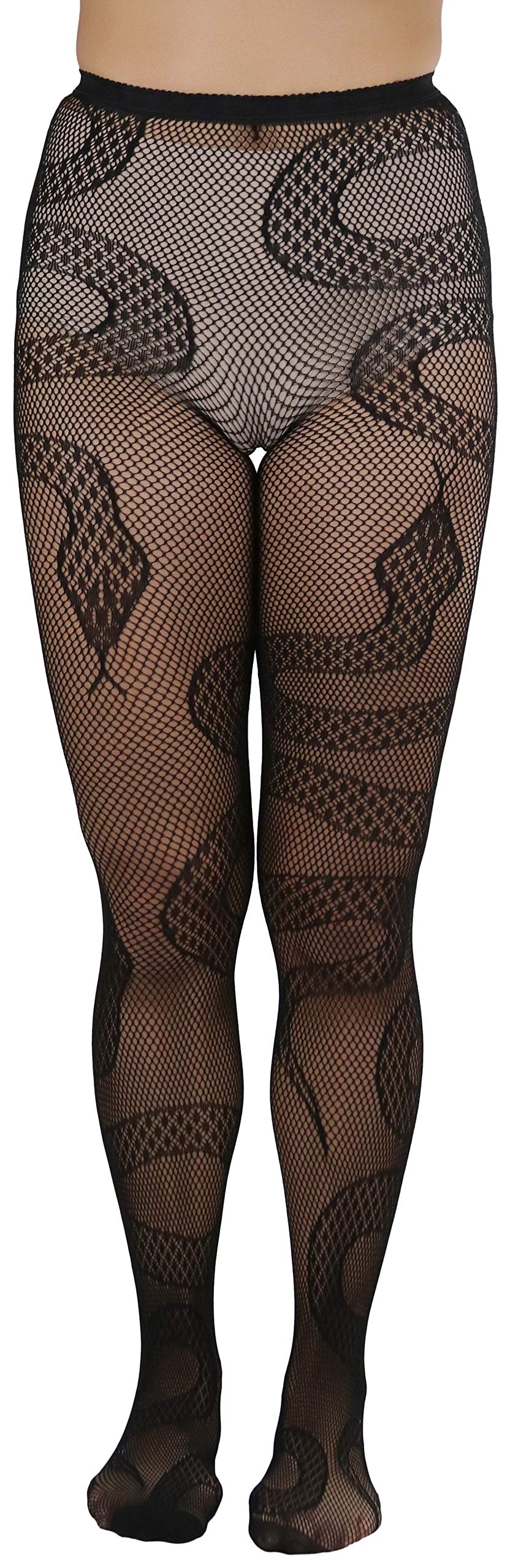 ToBeInStyle Women’s Sexy Vibrant Fine Classic Fishnet Full Footed Pantyhose