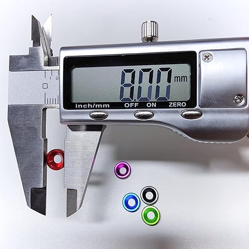 Miniatura 10 de 60 piezas Arandelas avellanadas de acabado M3, aleación de aluminio anodizado, juntas de arandelas de cabeza, cuña de taza para tornillo