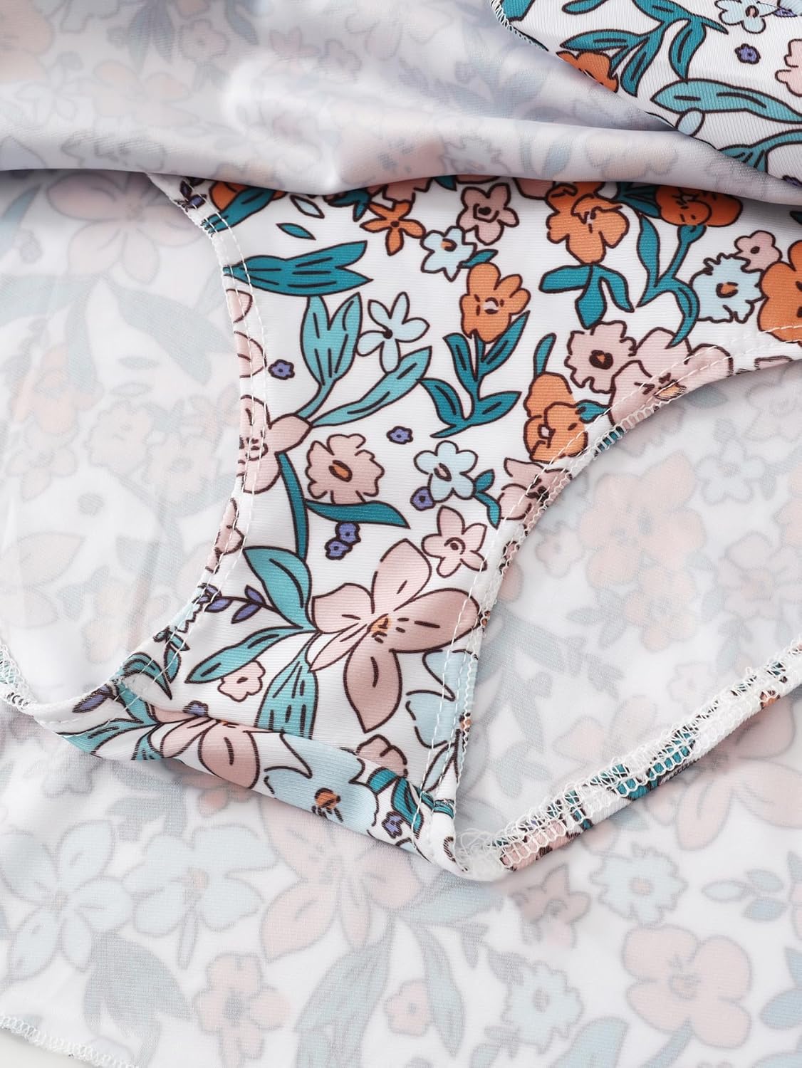 Girls One Piece Swimdress Floral Skirt Bathing Suit Swim Hawaiian Beach Swimwear 4-14Y - Image 6