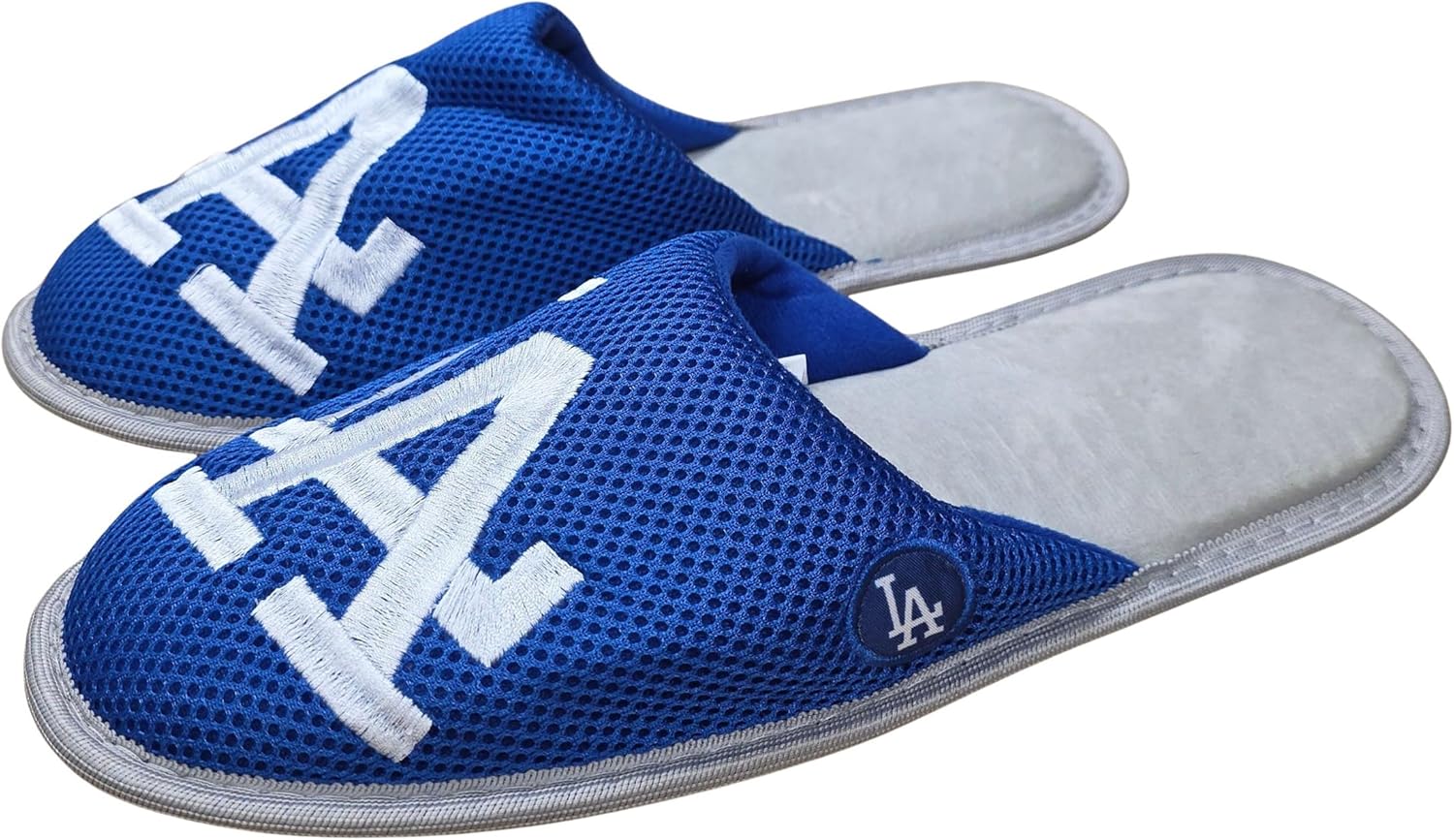 FOCO Mens MLB Team Logo Mesh House Shoes Slide-On Slippers (Los Angeles Dodgers, Size 9/10 M) - Image 2