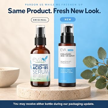 Eva Naturals Hyaluronic Acid + B5 & Vitamin C Face Serum, Hydrating, 2 oz
