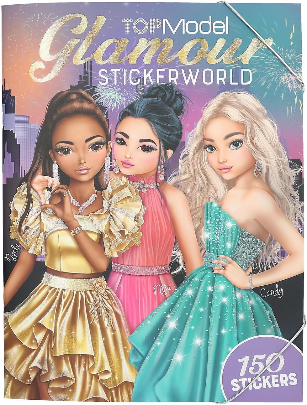 Depesche 13232 TOPModel Glamour Sticker Book with 20 Pages for Creating Beautiful Model Motifs, Includes 3 Double-Sided Stickers, Multi-Coloured