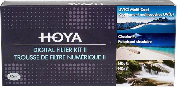 Hoya 82mm II (HMC UV/Circular Polarizer / ND8) 3 Digital Filter Set with Pouch