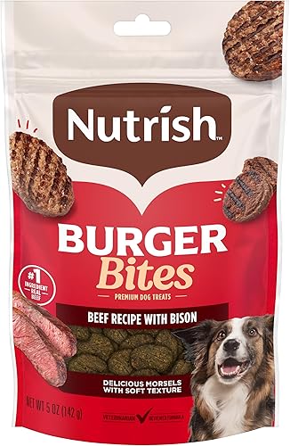 Miniatura 8 de Nutrish - Golosinas premium para perros Burger Bites con receta de res y bisonte, bolsa de 30 onzas (Rachael Ray)
