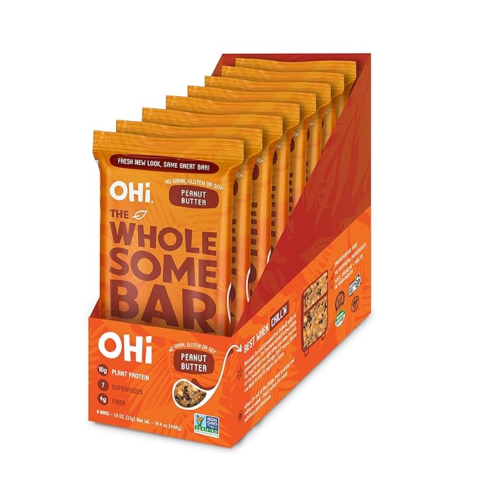 OHi Wholesome Bars Peanut Butter PlantBased Superfood