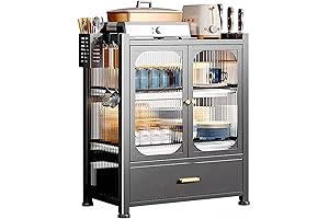 Bakers Rack with Drawer: Kitchen Countertop Storage Cabinet for Optimal Kitchen Organization